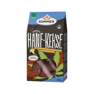 Sommer Dinkel Hanf-Kekse mit Zartbitter-Schokolade & Macawurzel, EU Bio 150g