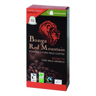 Kaffa Bonga Kaffeekapseln Ristretto, EU Bio / FLO-Fairtrade