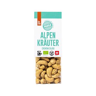 Pakka Cashews Roasted with Alpine Herbs, EU Organic / FLO-Fairtrade 100g