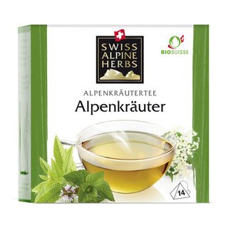 Swiss Alpine Herbs Alpenkräuter, Kräutertee, Bio Knospe Schweiz 14 Btl