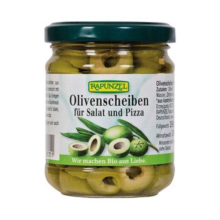 Rapunzel Olivenscheiben grün für Salat und Pizza, EU Bio 190g