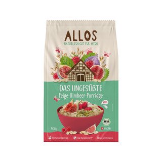 Allos Das ungesüsste Feige-Himbeer-Porridge, EU Bio 500g