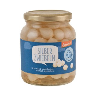 Nur Puur Silberzwiebeln Süß-Sauer, Demeter 340 ml