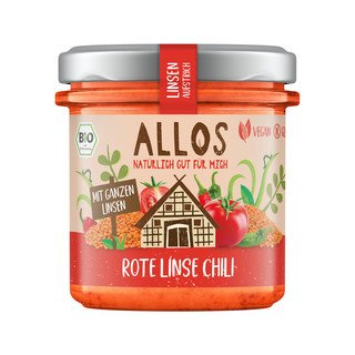 Allos Linsen-Aufstrich Rote Linsen Chili, EU Bio 140g