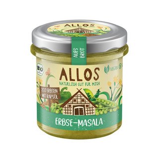 Allos aufs Brot Erbse Masala, EU Bio 140g