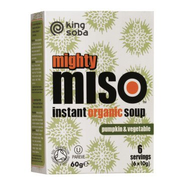 King Soba Mighty Miso Suppe Instant mit Kürbis, EU Bio 10g