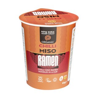 King Soba Chili Miso Ramen Cup, EU Bio 85g