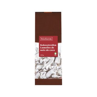 Biofarm Kokosstreifen, Bio Knospe 100g
