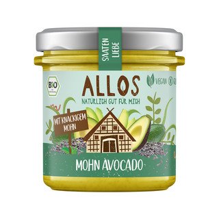 Allos Brotaufstrich Saatenliebe Mohn und Avocado, EU Bio 135g