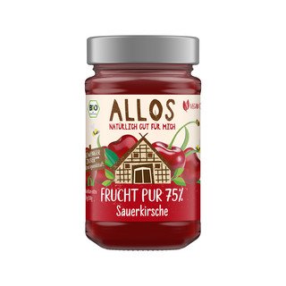 Allos Frucht Pur Sauerkirsche Fruchtaufstrich, EU Bio 200g