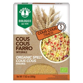 Probios Couscous Integrale di Grano Emmer, Biologico UE 500g