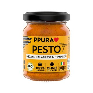 PPURA Pesto Veganes Calabrese mit Paprika, EU-Bio 120 g