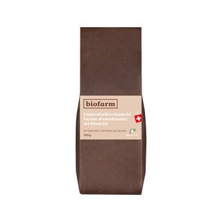 Biofarm Emmerhalbweissmehl CH, Bio Knospe Schweiz 500g