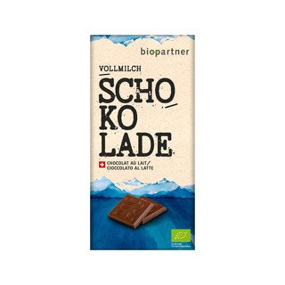Bio Partner Vollmilchschokolade, CH Bio 75g