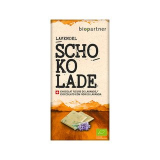 Bio Partner Schokolade weiss mit Lavendel, CH Bio 75g