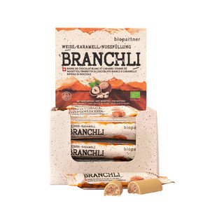 Bio Partner Branchli Karamell mit Haselnussfüllung, CH Bio 22g