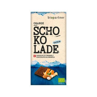 Bio Partner Schokolade Vollmilchschokolade Orange, CH Bio 75g