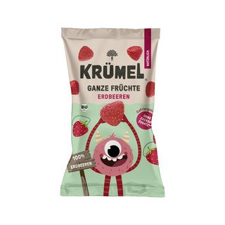 KRÜMEL Ganze Früchte Erdbeeren, EU Bio 10g