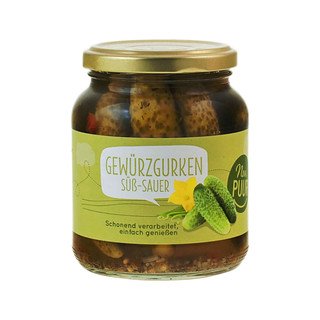 Nur Puur Gewürzgurken, süß-sauer, EU Bio 350 ml