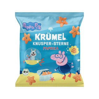 KRÜMEL Knusper-Sterne Paprika, Peppa Pig, EU Bio 20g