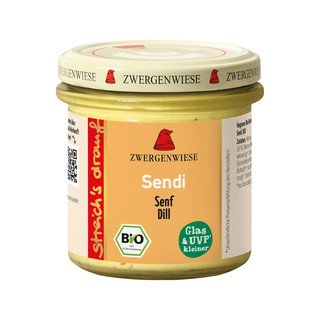 Zwergenwiese streich's drauf Sendi, Brotaufstrich Senf Dill, EU Bio 135g