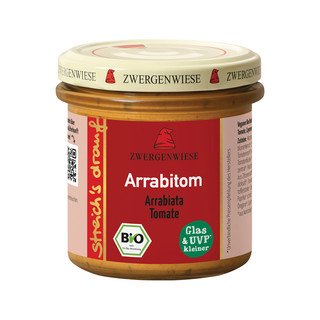 Zwergenwiese streich's drauf Arrabitom, Brotaufstrich Arrabbiata Tomate, EU Bio 135g