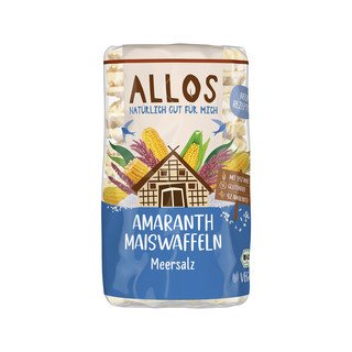 Allos Amaranth Mais-Waffeln Meersalz, EU Bio 115g