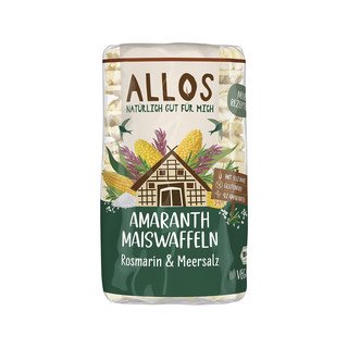 Allos Amaranth Mais-Waffeln Rosmarin & Meersalz, EU Bio 115g