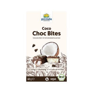Govinda Kokoskonfekt Choc Bites, EU Bio 60g