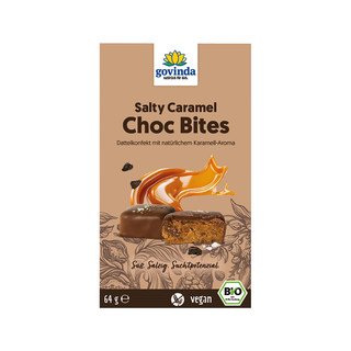 Govinda Dattelkonfekt Choc Bites Salty Caramel, EU Bio 64g
