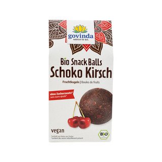 Govinda Snack Balls Schoko Kirsch, EU Bio 100g
