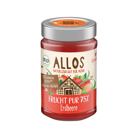 Allos Frucht Pur Erdbeere Fruchtaufstrich, EU Bio 200g