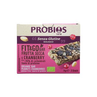 Bar Probios Arachidi e Cranberry, EU Organico 3 x 25 g