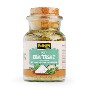 BELTANE Sel d'herbes en bocal en verre avec bouchon en liège 110 g