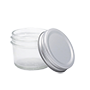 Pot de rangement en verre - couvercle plein
