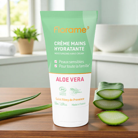 Florame Aloe Vera Hydrating Hand Cream – All Skin Types – 40 ml