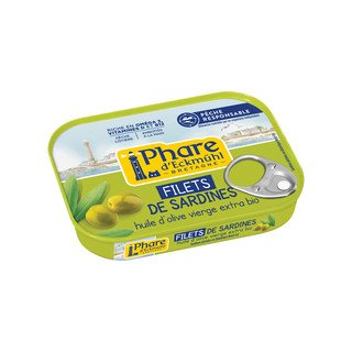 Phare d'Eckmühl Filetti di sardine in olio extravergine biologico, senza certificazione 100g