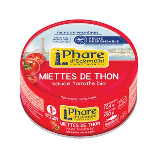 Phare d'Eckmühl Tonno in Salsa di Pomodoro Biologica, senza certificazione 160 g