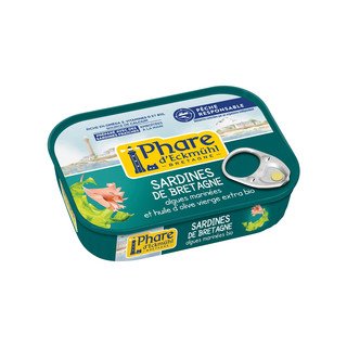 Phare d'Eckmühl Sardine con alghe marinate e olio extravergine di oliva biologico, senza certificazione 135 ml