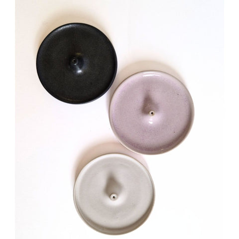 Support pour bâtons d'encens en céramique violet