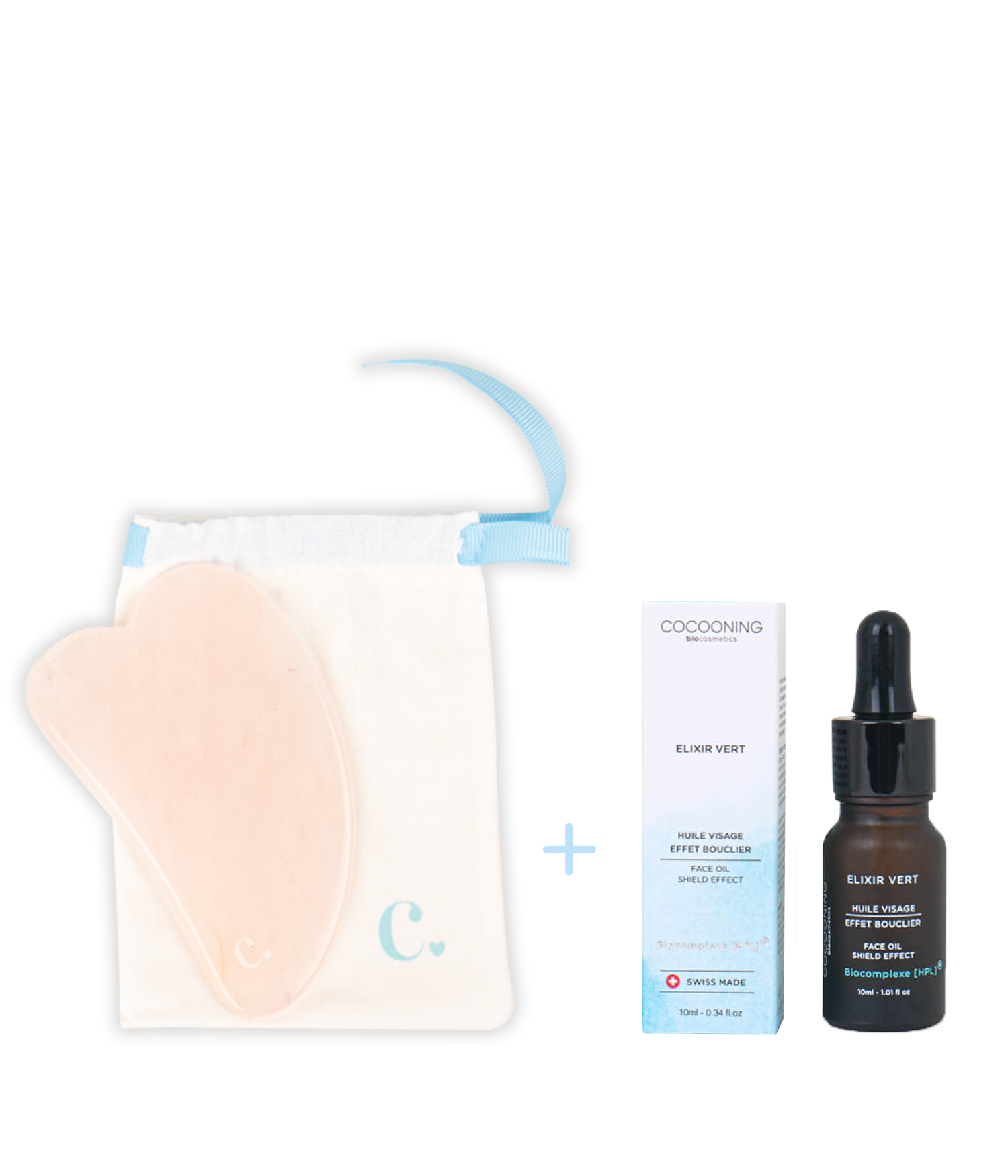 Duo Gua Sha + Elixir vert Deluxe