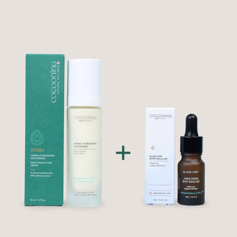 Duo Crème  hydratante + Elixir vert deluxe