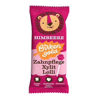 BIRKENGOLD Zahnpflege Xylitol Lolli Himbeere 6g