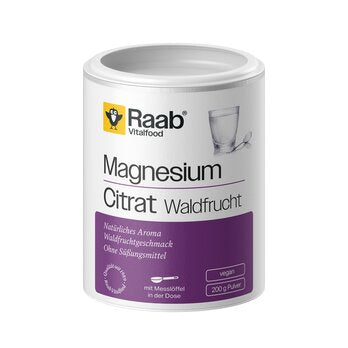 RAAB VITALFOOD Magnesiumcitrat Waldfrucht Pulver 200 g