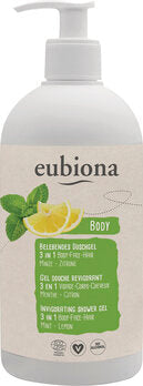EUBIONA Gel doccia Invigorante 3-in-1 Corpo-Viso-Capelli Menta-Limone 500 ml