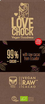 LOVECHOCK 99% Cacao Cioccolato Lovechock 70g