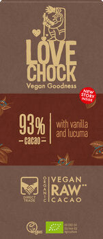 LOVECHOCK Vaniglia & Lucuma 93% Cacao 70g