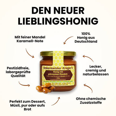 Honey with Caramelized Almonds 250g