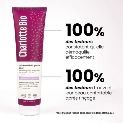 Crème Nettoyante Visage Organique Éclat 150 ml