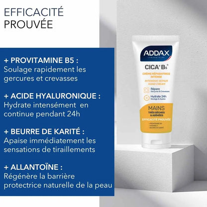 INTENSIV REPARIERENDE CREME
Hydratisiert 48 Std., repariert ab 5 Tagen Risse, Spalten, Schnitte
